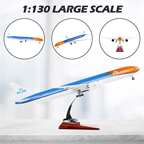 Modelos de avión fundido a presión Boeing 747 KLM a escala 1:130 con luces LED 4