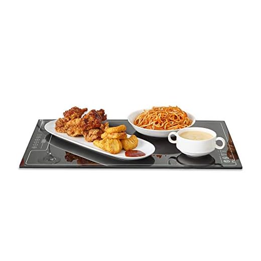 DAPU Food Warmer LED Smart Touch Panel Electric Warming Tray with Adjustable Temperature Control, Perfect For Buffets, Parties, Events, and Home Dinners, Large Size 24" x 16" Keep Food Hot