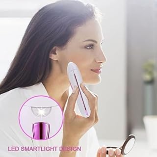 Epilatore Viso Donna Epilatore Elettrico Depilatore Sopracciglia per Viso Inguine Corpo Bikini Gamba Ascella e Zone Sensibili, Cordless & Ricaricabile, Set di Pinzette
