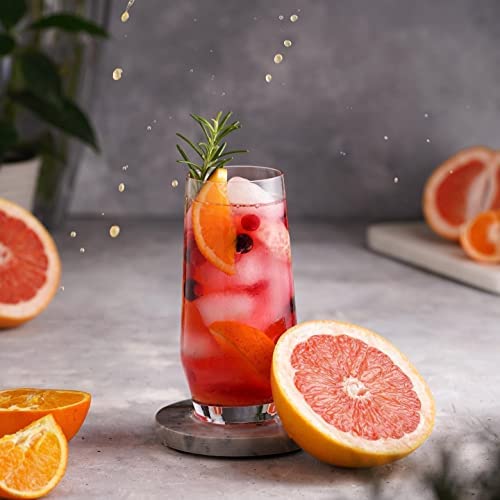 Set Of 8 Clear Drinking Glasses Goblets & Chalices Cups - Glass Drinkware For Kitchen & Dinnerware - Glass Cups For Cocktails, Water, Juice, Beer, Stemless Rocks Glasses For Wine And Whiskey Drinks #TOP7