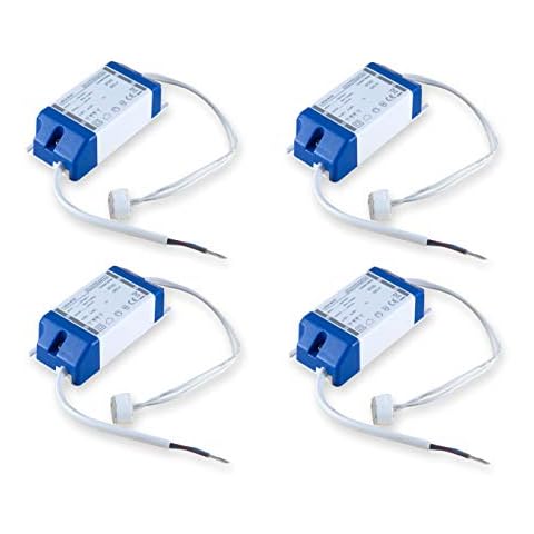 LED Drivers 240v to 12v Transformers Including MR16 connnectors x 4-0.5W - 12W - Zero Interference with Dab and WiFi - Easy Install Cover