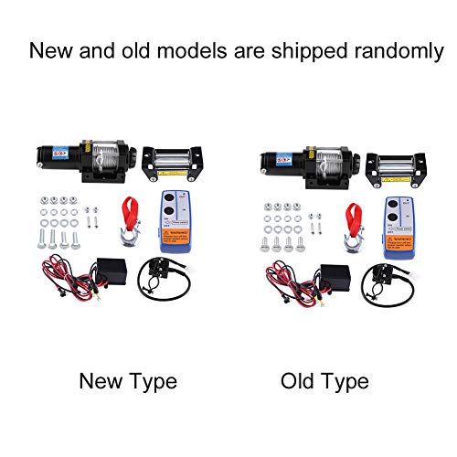 Greensen Cabrestante Eléctrico 12 V, Cabrestante Motorizado con Control Remoto Inalámbrico y Cable de Acero, Ideal para Vehículos, Barcos y Trabajo en Exterior