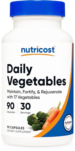Nutricost Daily Vegetables 90 Capsules (30 Servings) GMO-Free