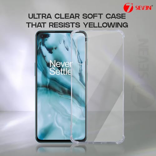 Image of 7SEVEN Back Cover for OnePlus Nord Transparent Mobile Back Case Shock Proof Design Camera Edges Protection Crystal Clear 1+ Phone Case Silicon Soft TPU & Flexible One Plus Bumper Phone Cover