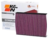K&N Cabin Air Filter: Extended Life Disposable Replacement Air Filter: Compatible with 2012-2026