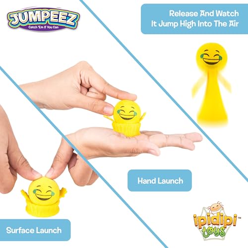 Image of IPIDIPI TOYS Jumpeez Rocket Poppers - 24-Pack Spring Launcher Toys for Kids - Birthday Party Favors, Goodie Bag Stuffers, Classroom Prizes for Boys & Girls