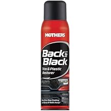 Mothers Back-to-Black Trim & Plastic Restorer, 10 oz. Aerosol Removes Oxidation, Dirt & Wax Residue Restores Faded Trim & Provides Long-Lasting Protection 06110