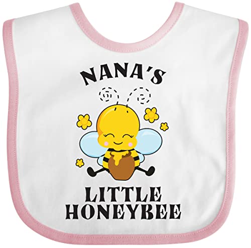 inktastic Cute Bee Nana's Little Honeybee with Stars Baby Bib
