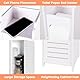 powerking Toilettenpapierhalter-Stand, Kleiner Badezimmer-Aufbewahrungsschrank mit Türen und Regalen, schlanker Aufbewahrungsschrank für Badezimmer-kleine Räume-Eckboden-Weiß