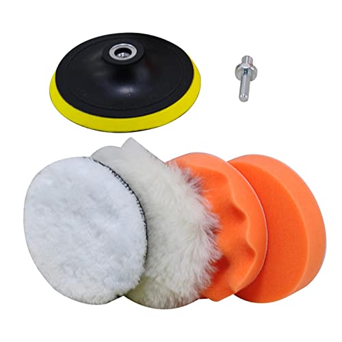 Bothyi 6 peças Almofadas de polimento de carro portátil com adaptador de broca Almofada de polimento