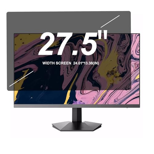 27.5" Computer Privacy Screen for Monitor,Anti Glare Film Protector Film for Data Confidentiality Suit for Desktop Computer Screen Anti Fingerprint.Two Installation Method. Size Is(610*340 mm