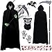 HIQE-FL Costume da Triste Mietitore di Halloween, Unisex, Con Maschera e Guanti...
