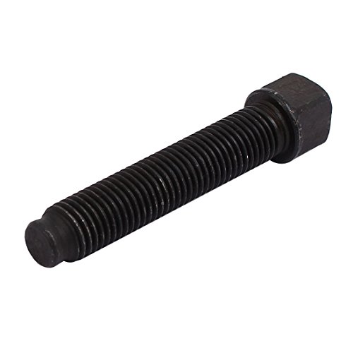 Aexit M16x80mm Carbon Screws & Bolts Steel Square Head Dog Point Machine Screw Bolt Square Head Bolts Fastener Black