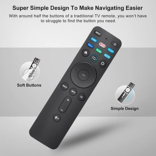 Universal Remote Xrt260 For All Vizio Smart Tv Smartcast 4K P-Series V-Series D-Series M-Series Xrt136 Xrt140 Remote Replacement, With Buttons For Netflix Disney Prime Video Hulu (No Voice Function) #TOP7