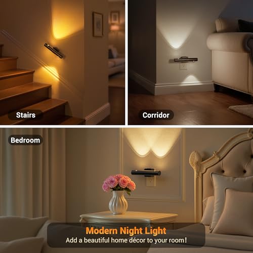 Image of JandCase LED Night Light, Modern Night Lights Plug into Wall, 2 Pack 3000K /4000K /5000K Adjustable Color Nightlights with Dusk-to-Dawn Sensor, Dimmable Night Lights for Bathroom, Hallway, Stairway