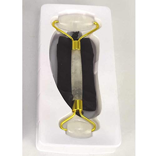 Rolo Massageador Facial Anti Estresse Quartzo Branco + Suporte Celular CBRN15634