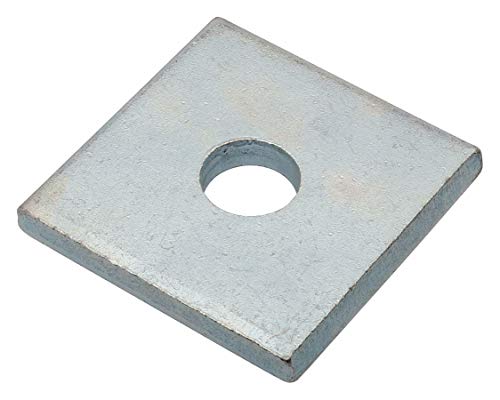 Fits Bolt Sizes 1 in,Square Washer, Galvanized Steel 1 1/16 in Inside Dia. 1/4 in Thickness-2040012327