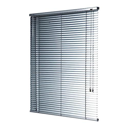 Persianas venecianas de aluminio de 25 mm, impermeables, opacas, para el hogar y la oficina, protección contra la luz y el deslumbramiento, montaje completo, 130 x 200 cm