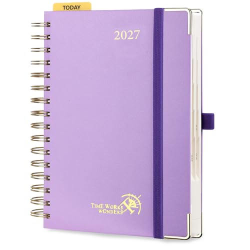 Image of POPRUN Page A Day Diary 2027 A5 Spiral Hardcover Day to Page Daily Planner