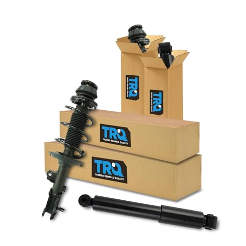 Image of TRQ Front and Rear Complete Strut Assembly & Shock Absorber Kit Complete Strut & Coil Spring Assembly Compatible with 2012-2017 Hyundai Accent