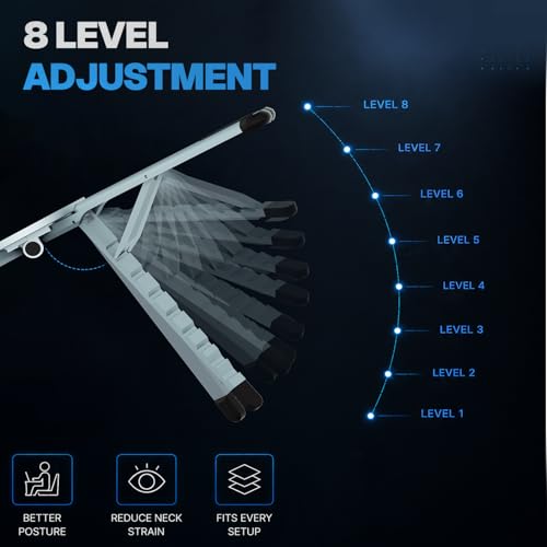 Image of Amkette Ergo Fold Pro 4 in 1 Laptop Stand Metal for Phone, Tablet & Laptop, 8 Level Foldable Aluminium Laptop Stand with MagSafe Mount, 180 Rotating Design, Adjustable Viewing, Anti Slip Grip Black