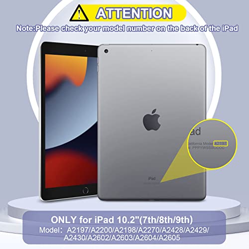 Goojodoq 7 Color Backlit Keyboard Case For Ipad 9Th/8Th/7Th Gen 10.2 Inch - Ipad Keyboard Case With Pencil Holder-Detachable Keyboard Slim Leather Folio With Anti-Scratch And Fingerprint-Proof(Purple) #TOP1