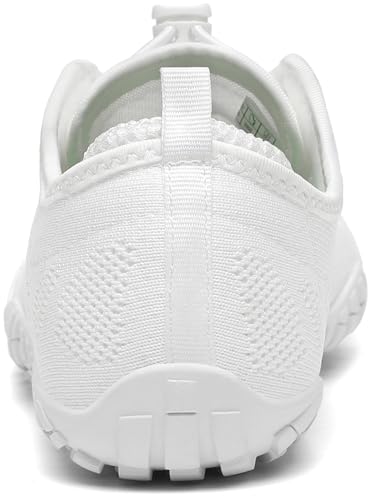 Miniatura 4 de Saguaro Hombre Mujer Minimalistas Zapatillas De Trail Running Ligeras Y Respirable Zapatos Descalzos Gym Playa Calzado De Deportes Acuaticos Para Correr Senderismo, Blanco, 42 Eu
