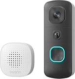 Swann EVO Video Doorbell: HD Video, Wired or Wire-Free, 140° Head-to-Toe View, Advanced Person/Sound/Motion Detection, Live View, Night Vision, 2-Way Talk, Local/Cloud Storage, Weatherproof, w/Chime.