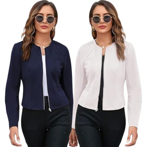 Image of GRECIILOOKS Women Poly Lycra Standard Length Oversized Jacket Korean Style Casual Outerwear | Streetwear Party Jacket with Trendy Loose Fit (Available in Plus Size)