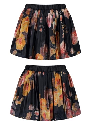 Image of Mud Kingdom Beautiful Girl Skirt Set Floral Ruffle Sleeveless Summer Casual Clothing