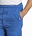 Landau Essentials Relaxed Fit 3-Pocket Elastic Scrub Pants for Men 8550 Black