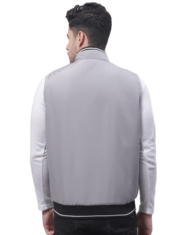 Image of Cantabil Grey Winter Wear Reversible Jacket Full Sleeve for Men l Jacket for Men l Winter Wear Jacket for Men (P MJKT00097 GREY)