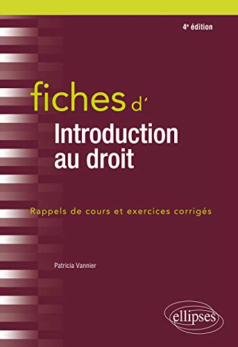 Télécharger Fiches d'Introduction au droit - 4e édition Livre PDF Gratuit