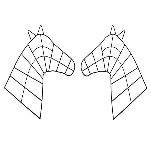 SOHAIL Horse Head Wire Wreath Frame Metal Floral Flower Wreath Frames Form Making Rings for DIY Christmas New Year Party Home Outdoor Ornaments Decor Horse Lover(2PCS 16in Double Eears)