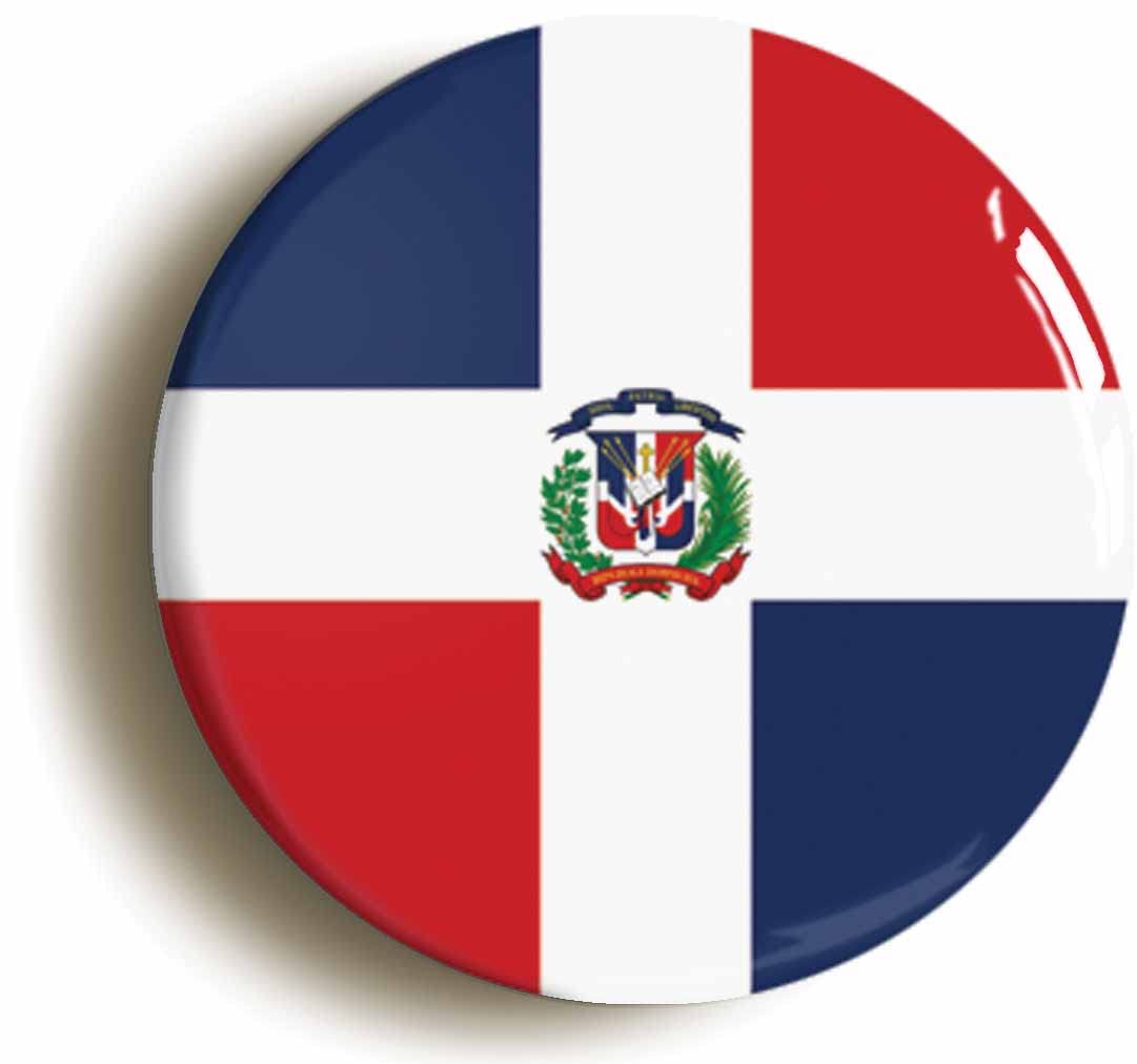 Dominican Republic National Flag Fridge Magnet (Circular 2inch / 50mm Diameter)