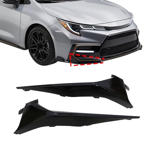 XQSMWF Pair Front Bumper Cover Lower Trim Molding Lip Spoiler Grille, Compatible with Toyota Corolla SE XSE 2020 2021 2022 Replace5211302030 5211302040
