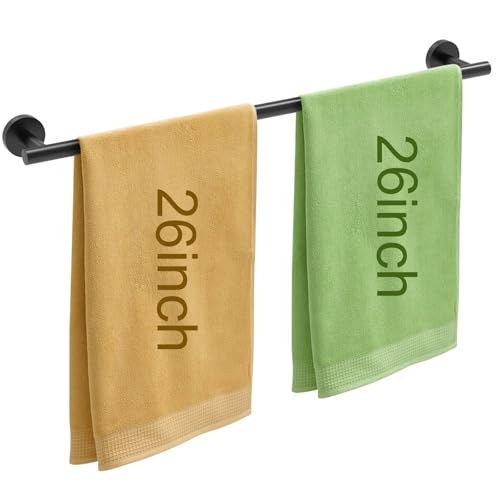 Dimyno 24 Inch Matte Black Towel Bar for Bathroom Wall,