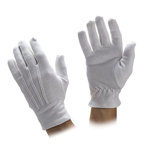 White Cotton Gloves. Black Cotton Gloves