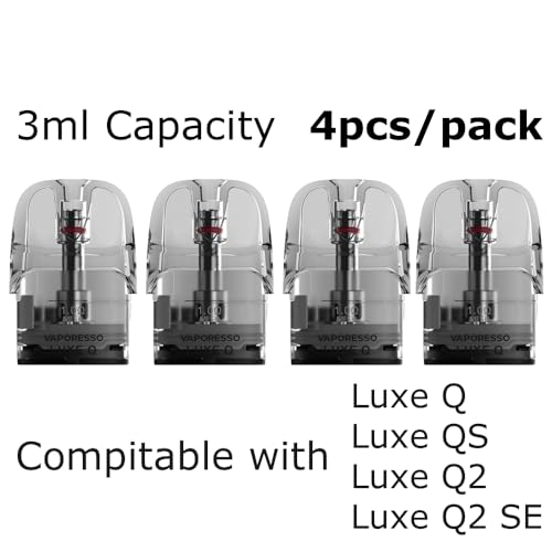 Miniatura 2 de 4 Unidades Paquete Nuevo 3ml Cartucho Luxe Q Pod Vapo Resso 0,6ohm 0,8ohm 1,0ohm Para Luxe Q Luxe Qs Luxe Q2 Luxe Q2 Se Vape Kit 1,0 Ohmios - No Nicotine