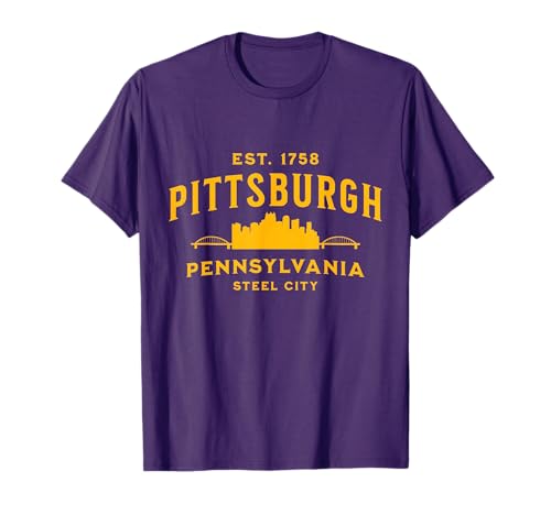 Pittsburgh Pennsylvania Steel City Skyline Bridges Home 412 T-Shirt