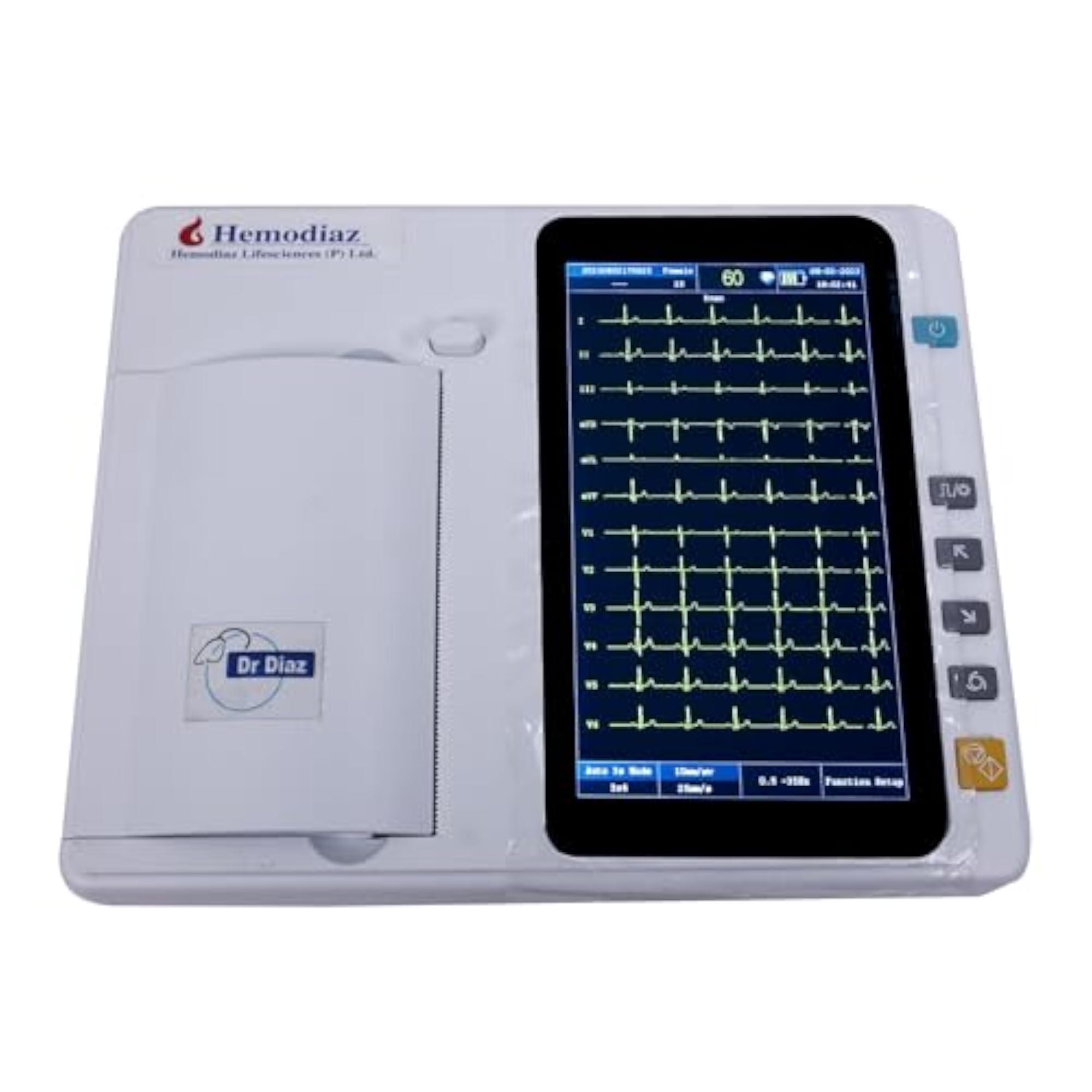 6 601 ECG Machine, High-Resolution Display Monitor
