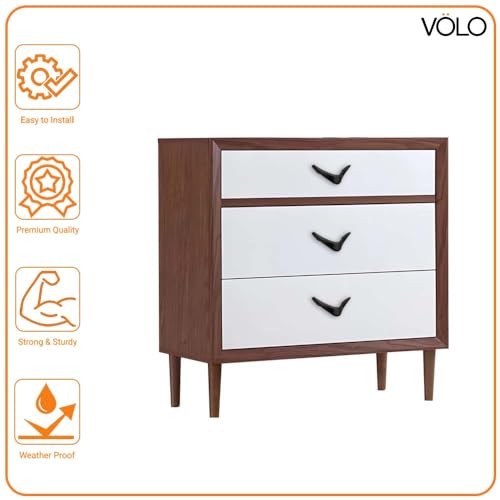 Image of VOLO V knobs for Drawers and cabinets for Home /Kitchen /Offices and Hotels - Versatile Solution for Home, Hotel, and Office Doors (Black, 2)