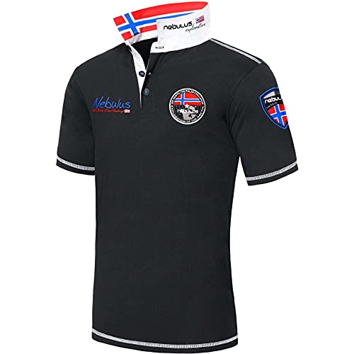 Polo Nebulus Benter homme avec col structuré et finitions brodées haut de gamme