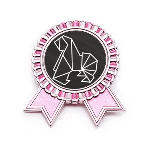 Broche chien rose Origa en métal, l'accessoire idéal pour veste