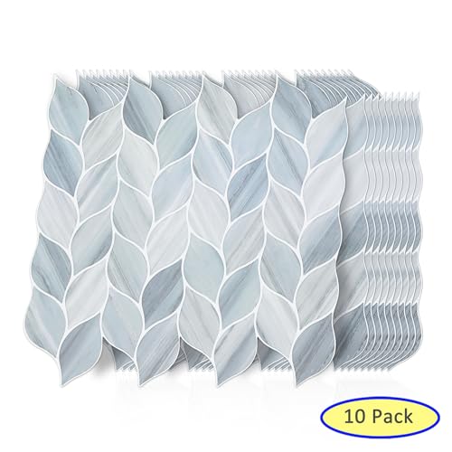Tilingview 10 Pcs Vinyl Leaf Peel And Stick Tile For Kitchen Backsplash thumb #1