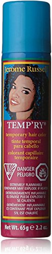 Jerome Russell Temporary Hair Color Spray, Blue 2.2 oz (Pack of 2)