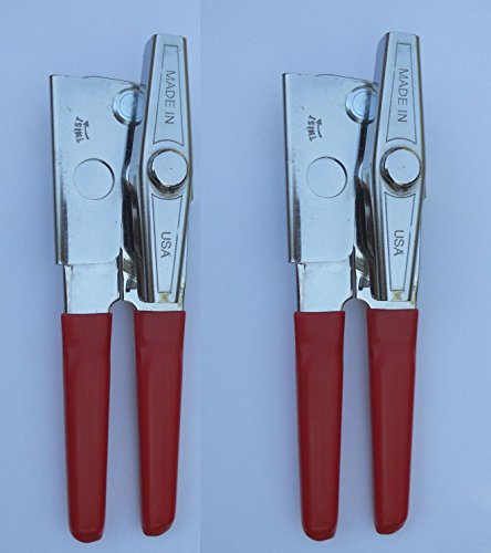 EZ-DUZ-IT Deluxe Can Opener with Red Grips (2-Pack)