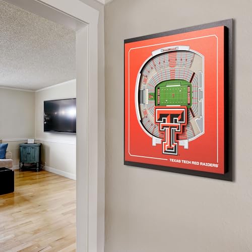Image of YouTheFan Officially-licensed NCAA Stadium Series 3D Wall Art - multi-layer team stadium replica, detailed sports fan gift, indoor decor