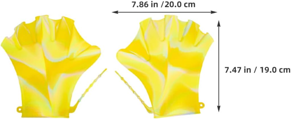 Webbed Swim Gloves Silicone Swimming Gloves Adjustable Water Resistance Aquatic Swim Gear for Men Women Size L Training Fitness Snorkeling Pool Use