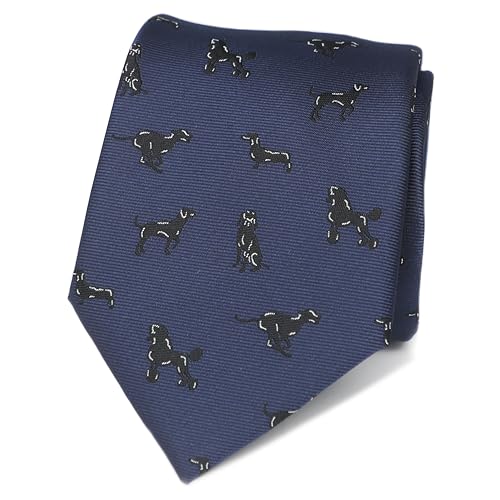 MENDEPOT Animal Pattern Necktie With Gift Box Sea Animal Pattern Tie Fathers Day Birthday Gift Tie (Dog)